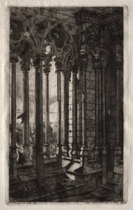 Incisioni di Parigi: La galleria di Notre Dame da Charles Meryon
