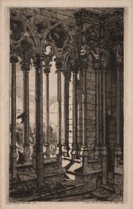 Incisioni di Parigi: La Galleria di Notre Dame da Charles Meryon