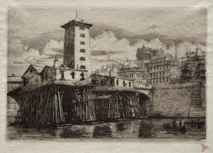 Incisioni di Parigi: La Pompa di Notre Dame