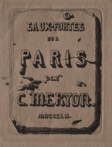 Incisioni di Parigi: Pagina del Titolo