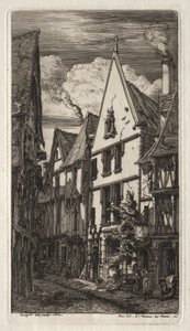 Incisioni di Parigi: a Bourges da Charles Meryon