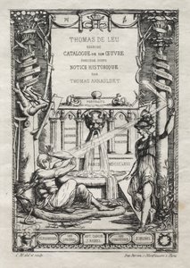 Frontespizio per un catalogo delle incisioni di Thomas de Leu da Charles Meryon