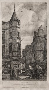 Casa con una Torretta, N. 22 Via della Scuola di Medicina da Charles Meryon