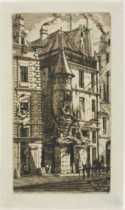 Casa con una Torretta, rue de la Tixéranderie da Charles Meryon