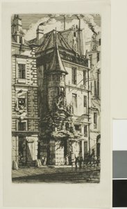 Casa con torretta, rue de la Tixeranderie, Parigi da Charles Meryon