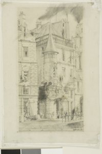 Casa con torretta, rue de la Tixeranderie, Parigi da Charles Meryon