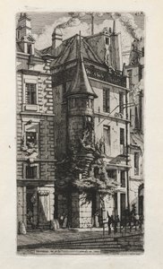 Casa con una torretta, rue de la Tixeranderie, Parigi da Charles Meryon