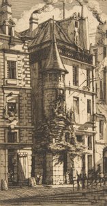 Casa con una torretta, rue de la Tixeranderie, Parigi da Charles Meryon