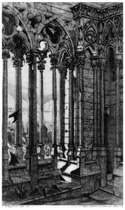 La Galerie Notre-Dame, c. 1841-1868, 1924 da Charles Meryon
