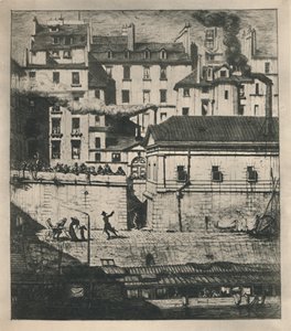 La Morgue 3rd State, 9 18 x 8 18 Inches, 1854, 1927 da Charles Meryon