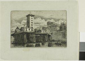 La Pompe Notre-Dame, Parigi da Charles Meryon