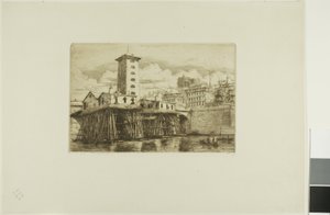 La Pompe Notre-Dame, Parigi da Charles Meryon