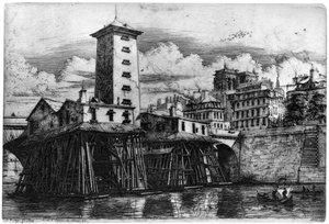 La Pompe Notre-Dame, c1841-1868 1924 da Charles Meryon