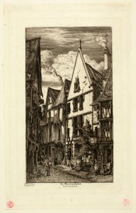 Rue des toiles, Bourges da Charles Meryon