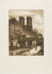 Le Petit Pont, Parigi da Charles Meryon
