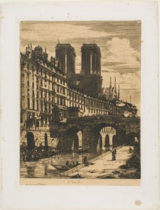 Le Petit Pont, Parigi da Charles Meryon