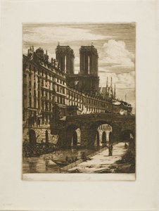 Le Petit Pont, Parigi da Charles Meryon
