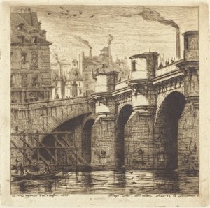 Le Pont Neuf, Parigi da Charles Meryon