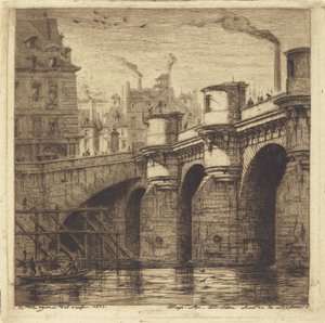 Le Pont Neuf, Parigi da Charles Meryon