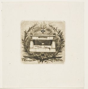 Tomba di Molière, cimitero di Père-Lachaise, Parigi da Charles Meryon