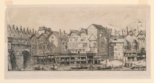 Parte della città verso la fine del XVII secolo da Charles Meryon