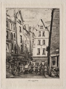 Via Pirouette, vicino ai Mercati, Parigi da Charles Meryon