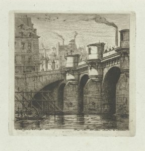 Pont-Neuf sulla Senna a Parigi (Eaux-Fortes sur Paris)