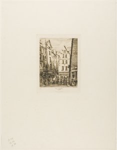 Rue Pirouette aux Halles, Parigi da Charles Meryon
