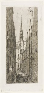 Rue des Chantres, Parigi da Charles Meryon