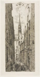 Rue des Chantres, Parigi da Charles Meryon