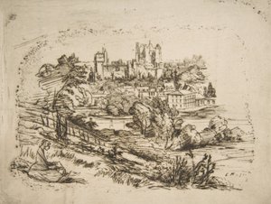 Rovine del Castello di Pierrefonds, dopo Viollet-le-Du..., 1858
