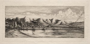 Pesca alla Senna al Punto del Carbonaio, Akaroa da Charles Meryon