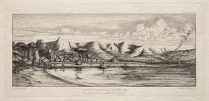 Pesca sulla Senna al Punto dei Carbonai, Akaroa, Penisola di Banks, 1845 da Charles Meryon