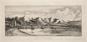 Pesca alla senna al punto dei carbonai, Akaroa, Penisola di Banks, 1845 da Charles Meryon