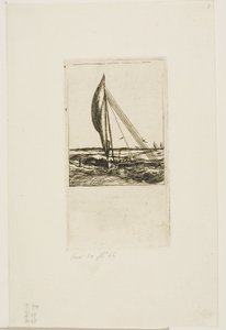 Proa a vela rapida, Arcipelago di Mulgrave, Oceania da Charles Meryon