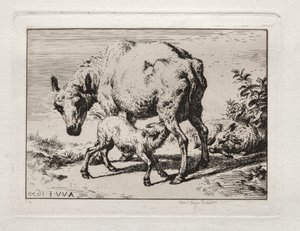 La pecora con due agnelli, 1850