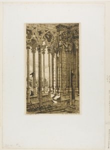 La galleria di Notre-Dame, Parigi da Charles Meryon