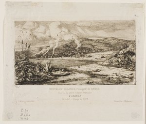 La piccola colonia francese ad Akaroa, 1845 da Charles Meryon