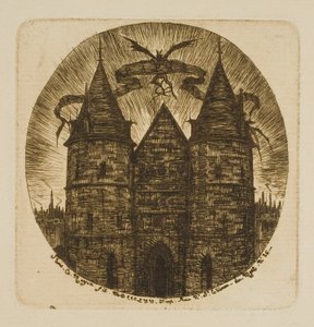 La vecchia porta del Palais de Justice, Parigi da Charles Meryon