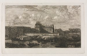 Il Vecchio Louvre da un Dipinto di Zeeman, 1651 da Charles Meryon