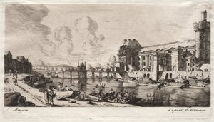 Il Padiglione di Mademoiselle e Parte del Louvre da Charles Meryon