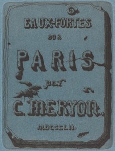 Pagina del titolo della serie di incisioni di Parigi da Charles Meryon