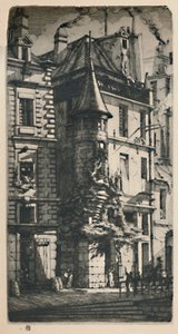 Tourelle De La Rue De La Tixéranderie 2nd State, 9 34 x 5 316 Inches, 1852, 1927 da Charles Meryon