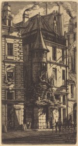 Tourelle de la Rue de la Tixéranderie, Parigi da Charles Meryon