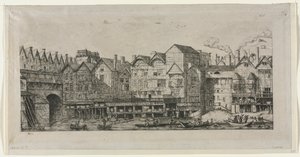 Veduta di una parte della città di Parigi verso la fine del XVII secolo da Charles Meryon