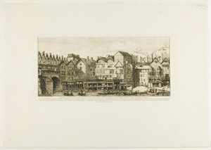 Veduta di parte della città di Parigi verso la fine del XVII secolo da Charles Meryon