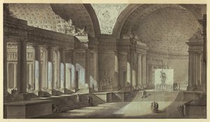 Fantasia architettonica: interno del Tempio di Atena da Charles Michel Ange Challe