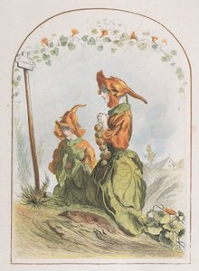 Capucine, da Les Fleurs Animées, 1820-70 da Charles Michel Geoffroy
