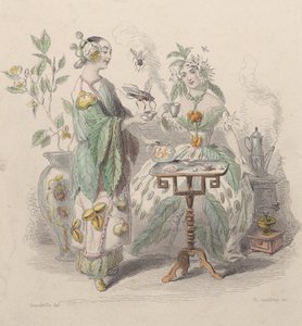 Thé & Café, da Les Fleurs Animées, 1847