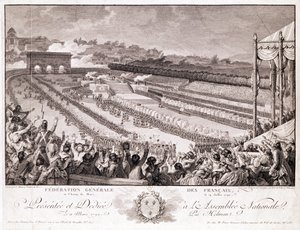 Festa della Federazione, 14 luglio 1790, al Campo di Marte, inciso da Isidore Stanislas Helman